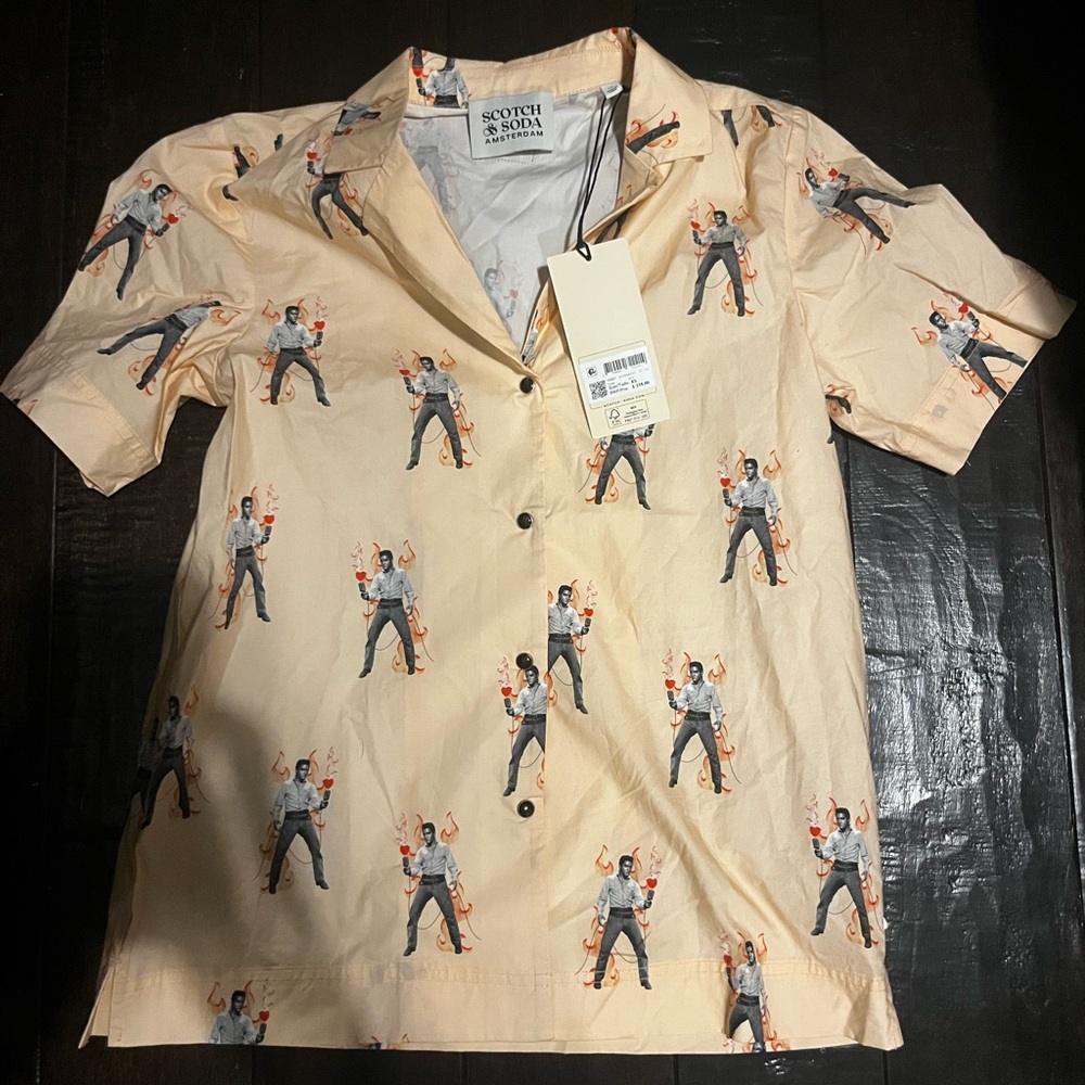 Scotch and soda Elvis collared shirt